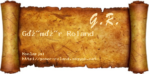 Gömör Roland névjegykártya