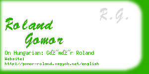 roland gomor business card